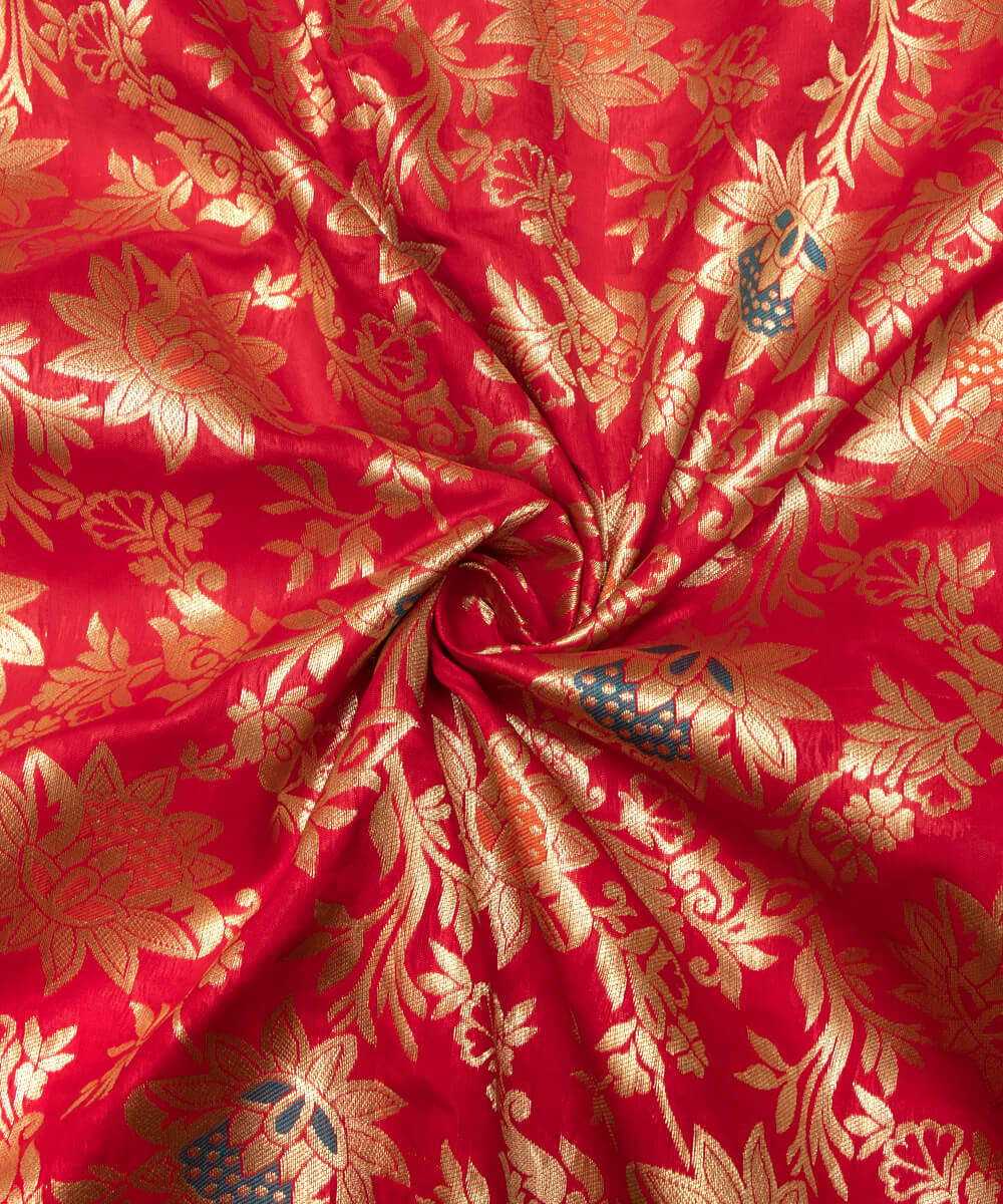 Banarasi Silk Fabric Blouse Pattu Pavada Online At Fabric Dekho