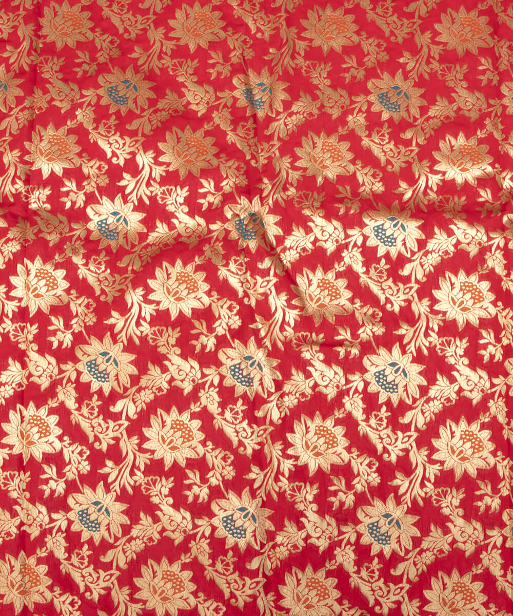 Banarasi Silk Fabric Blouse Pattu Pavada Online At Fabric Dekho