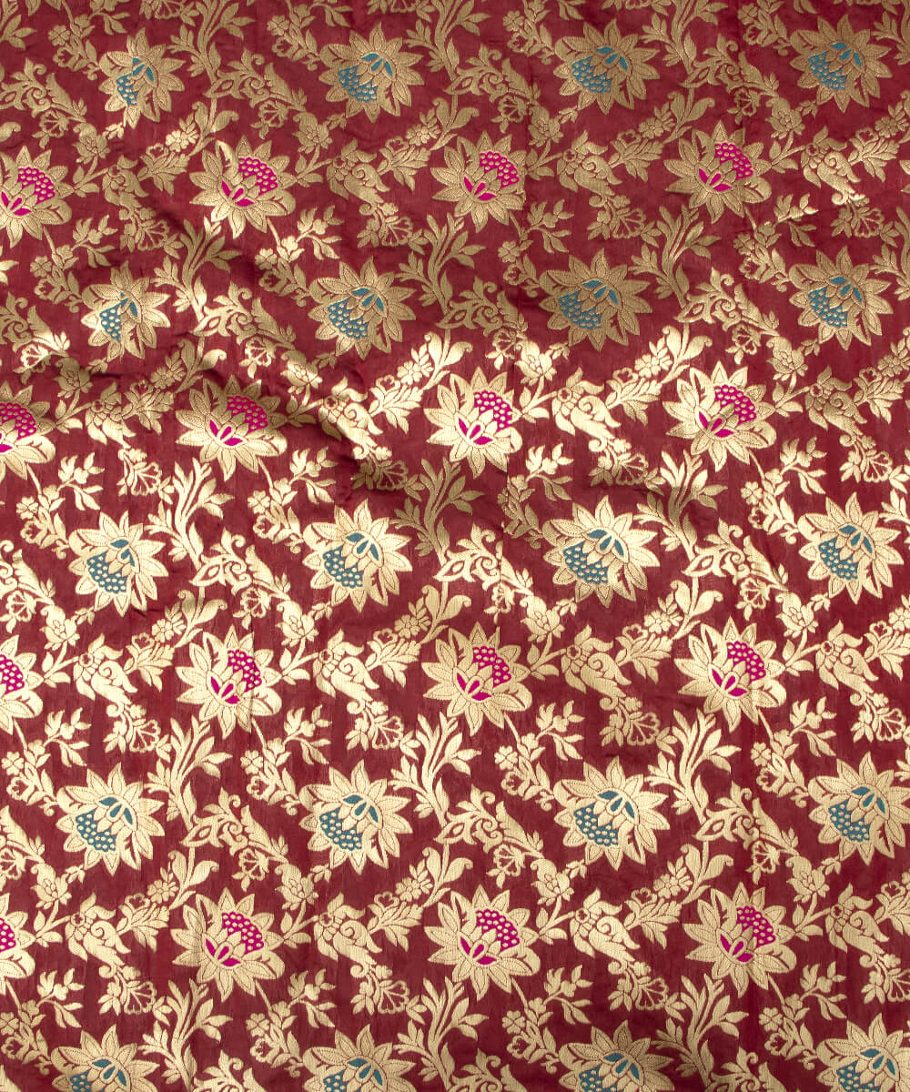 Banarasi Silk Fabric Blouse Pattu Pavada Online At Fabric Dekho