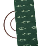 Dark Green Ikat Cotton Fabric