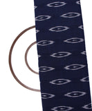 Navy Blue Color Ikat Cotton Fabric