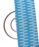 Light Blue Color Ikat Cotton Fabric