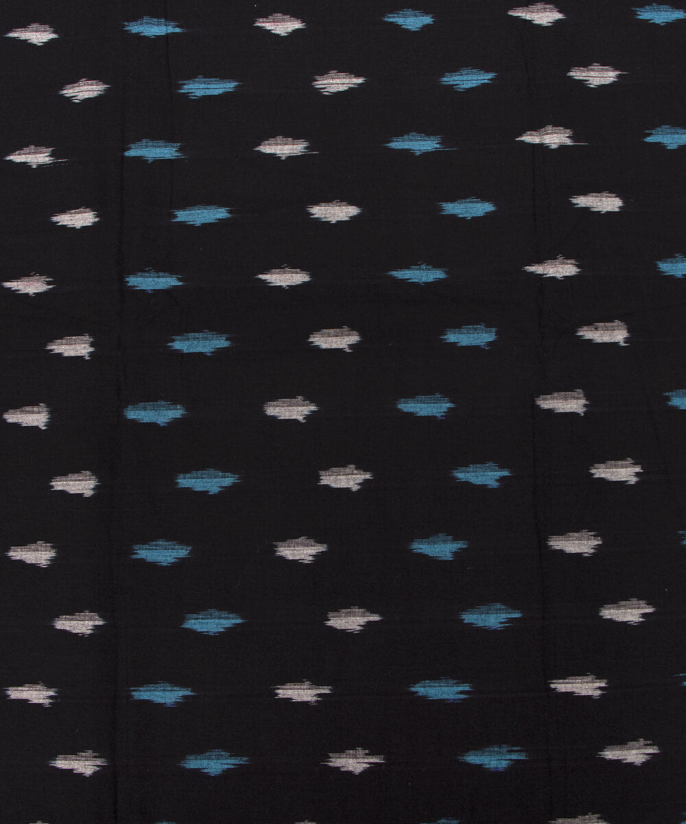 ikat blue and white fabric
