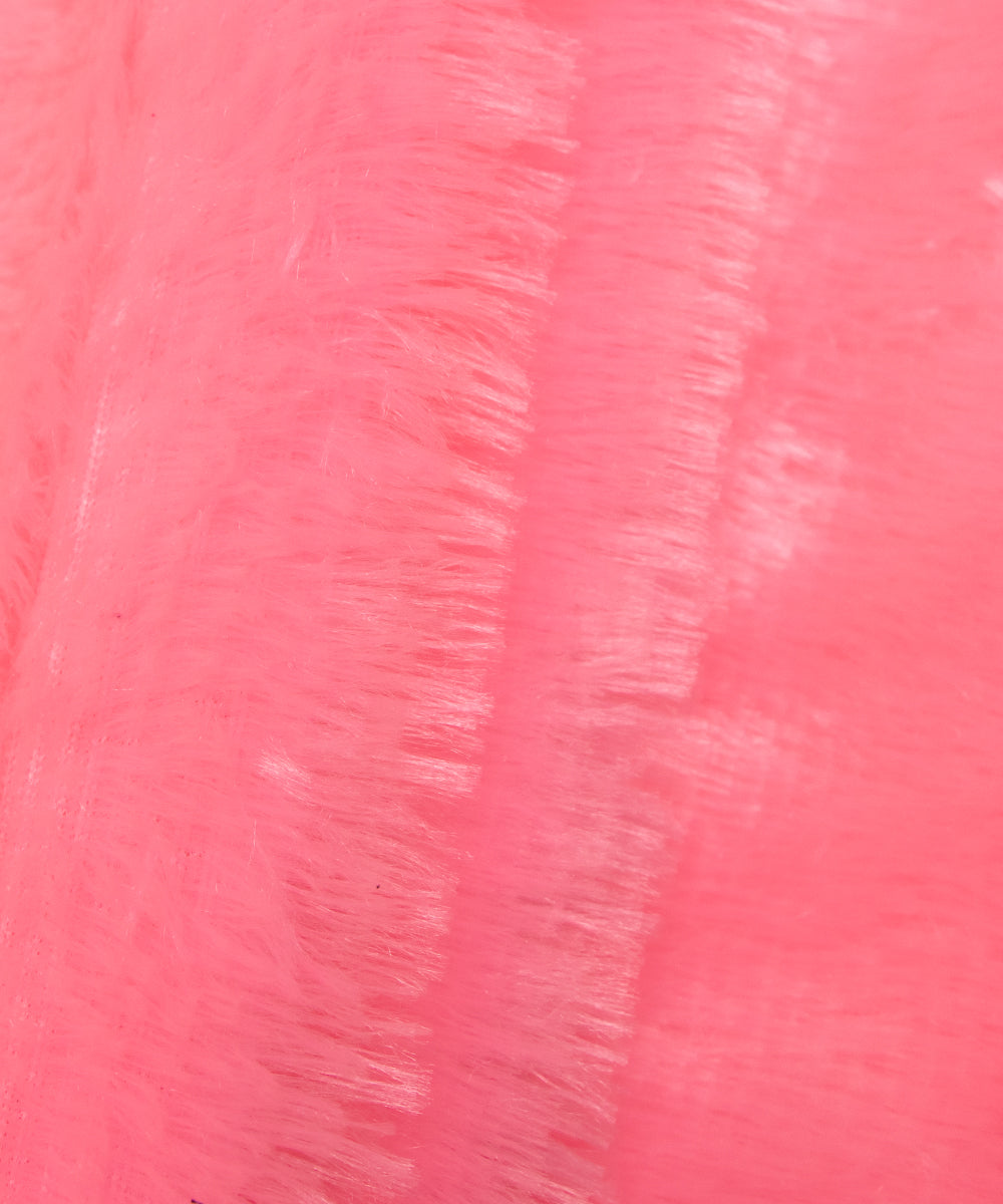 Neon Pink Colour Plain Minky FabricBuy Fur Minky Fabric