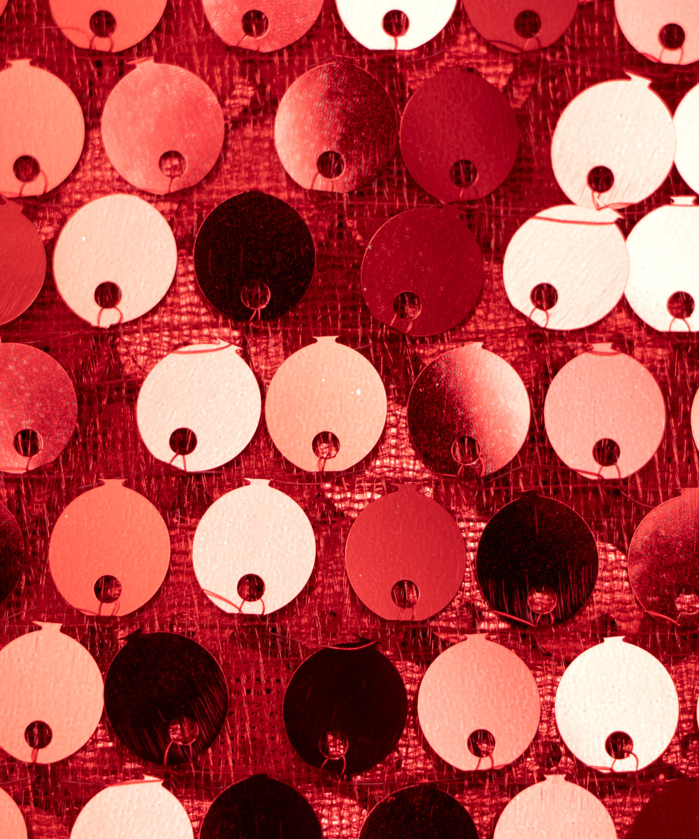 Maroon Colour Sequin Net Embroidery Fabric