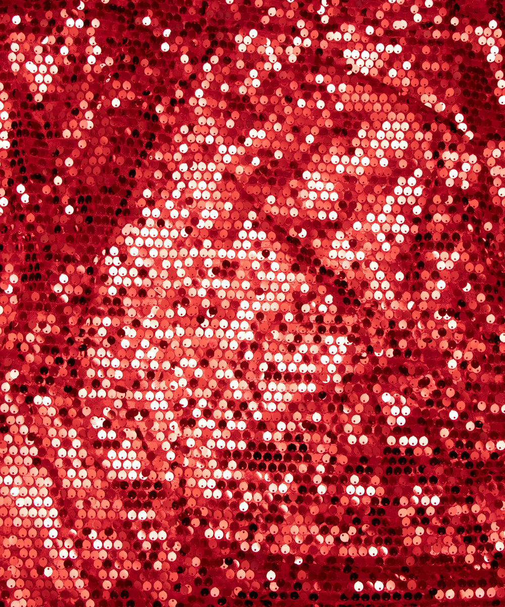 Maroon Colour Sequin Net Embroidery Fabric