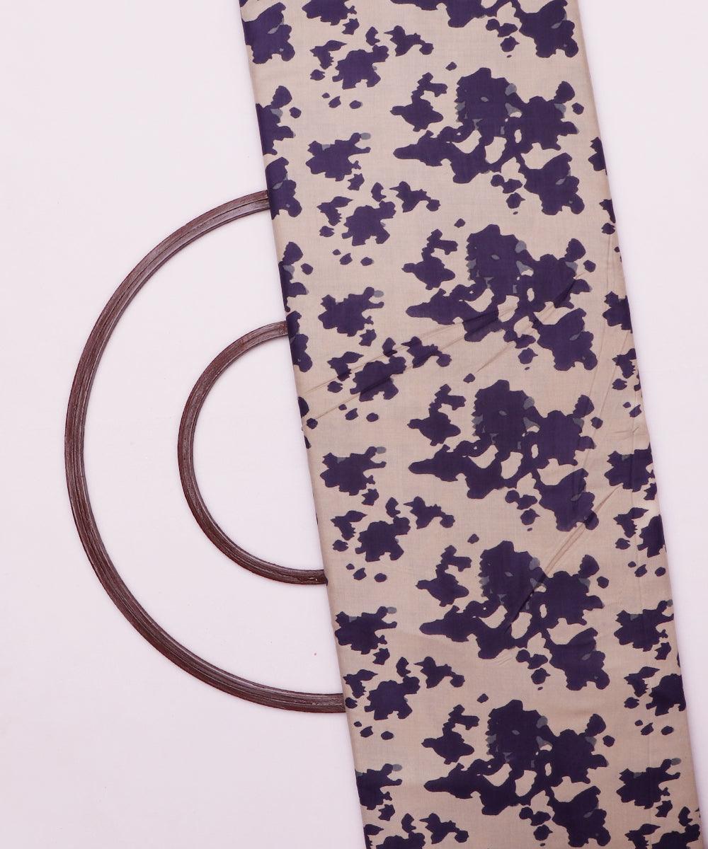 white and purple tie dye print rayon fabric