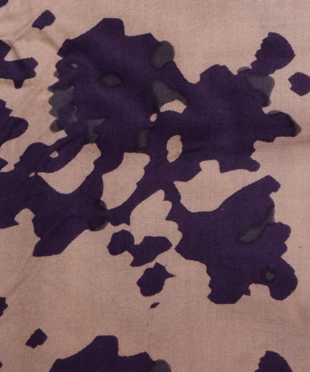 white and purple tie dye print rayon fabric