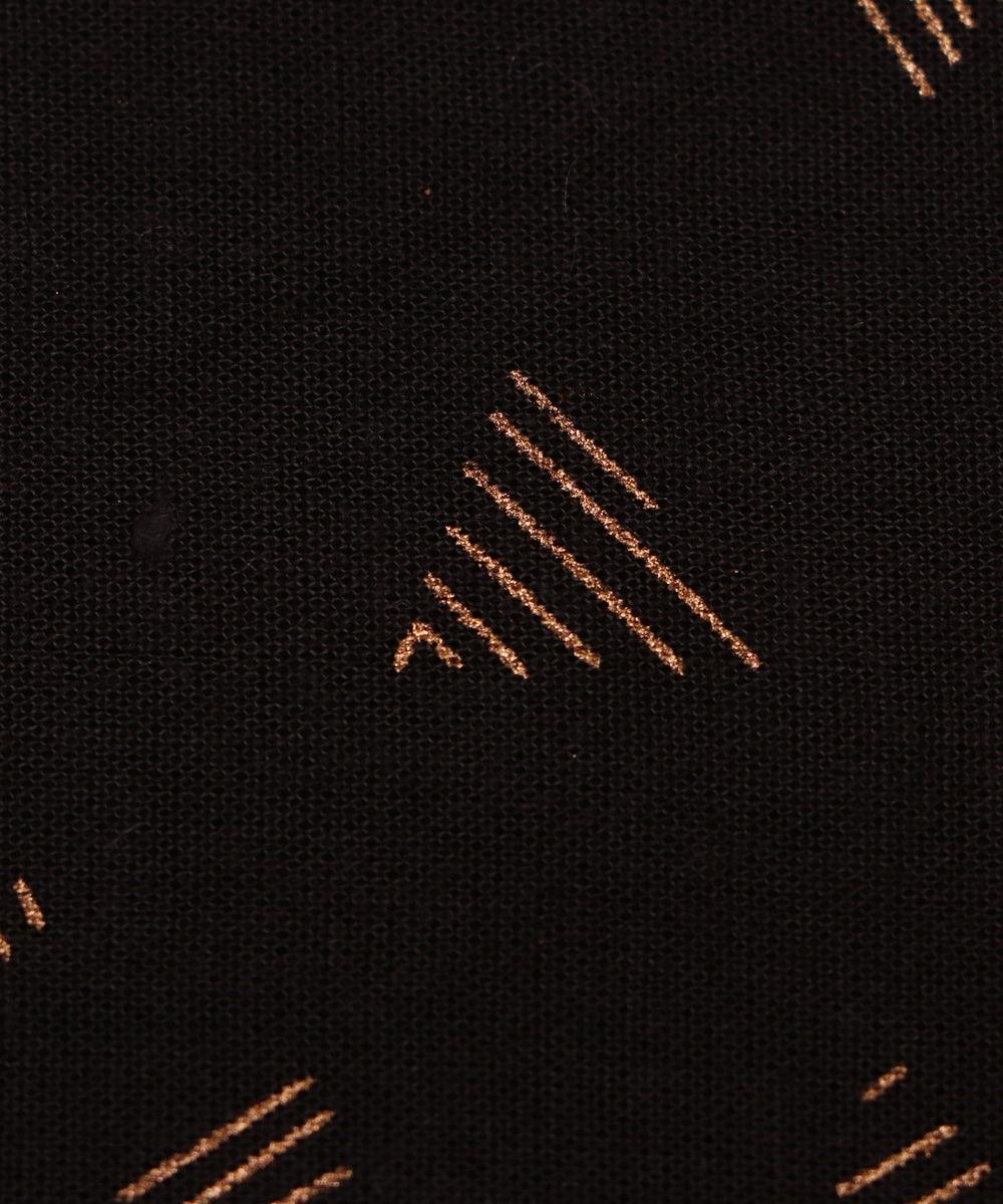 black and golden geometric foil print rayon fabric