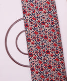 Red Colour Floral Print Cotton Fabric
