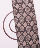 Grey Colour Floral Dabu Print Cotton Fabric