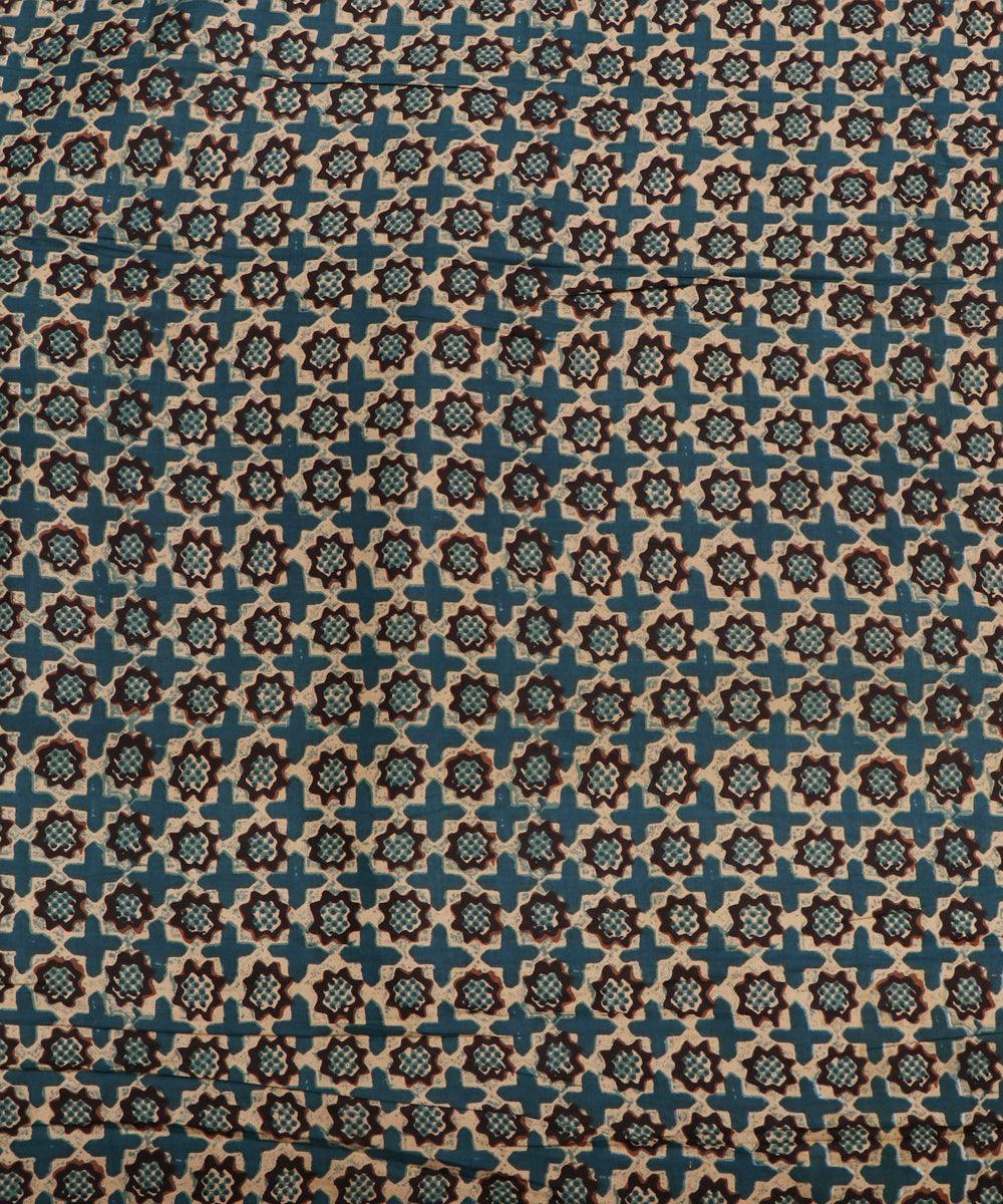 turquoise geometric print rayon fabric