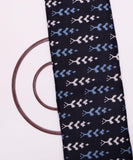 Navy Blue and White Ikat  Rayon Fabric