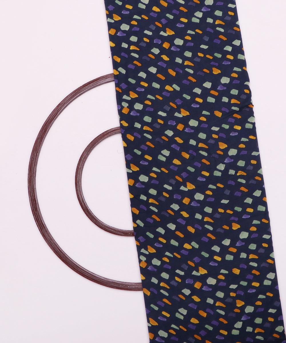 blue and green stone print rayon fabric