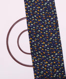 Blue Colour Square Print Rayon Fabric