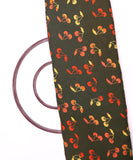Rust Green Colour Cherry Print Rayon Fabric