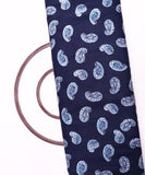 Navy Blue Colour Paisley Print Rayon Fabric