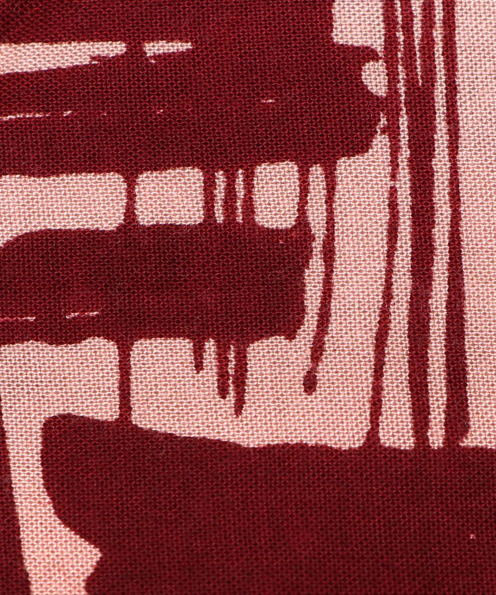 light peach abstract print rayon fabric