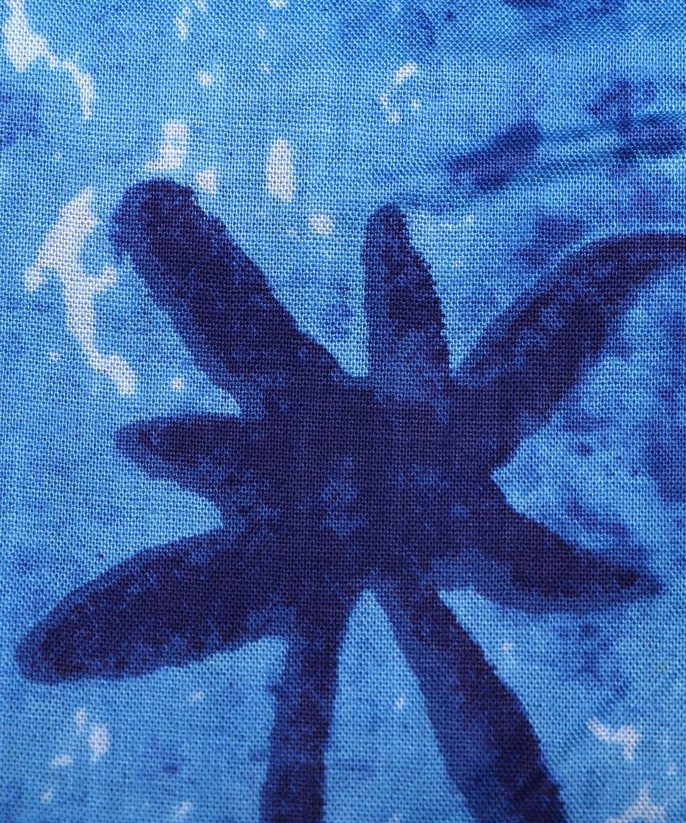 blue floral print rayon fabric