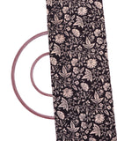 Black Colour Floral Print Cotton Fabric