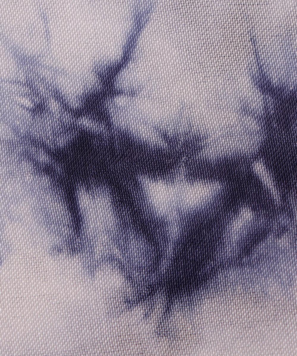 navy blue tie dye print uppada silk fabric