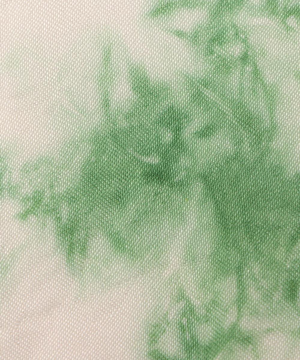 dark green tie dye print uppada silk fabric