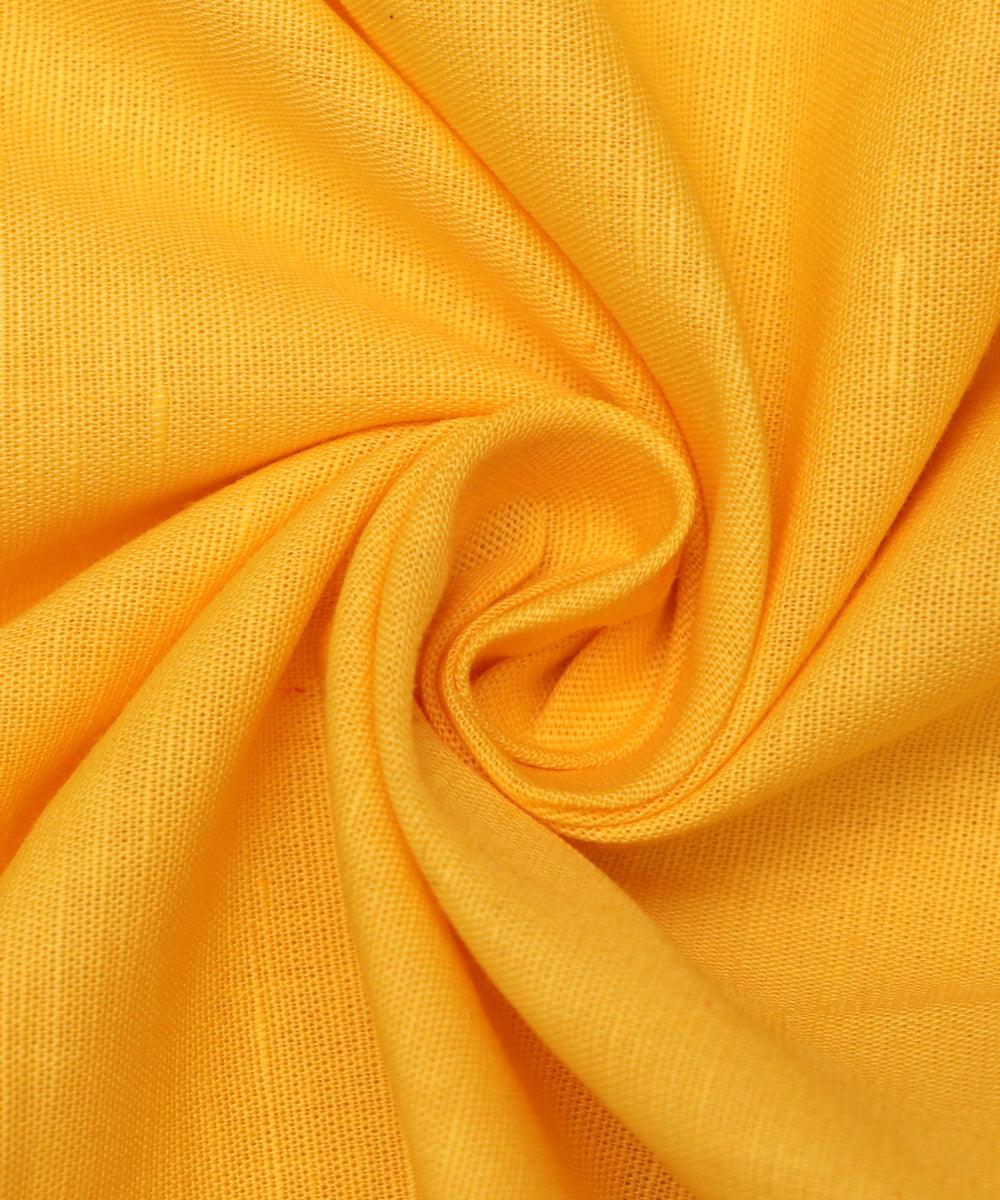 yellow plain linen fabric