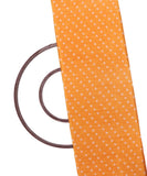 Mango Yellow Colour Bandhani Print Chinon Silk Fabric
