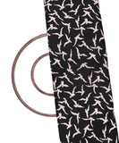 Black Colour Bird Print Cotton Fabric
