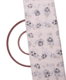 White Colour Motif Print Mulmul Cotton Fabric