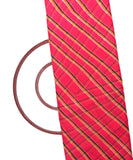 Pink Colour Lahariya Print Chiffon Fabric