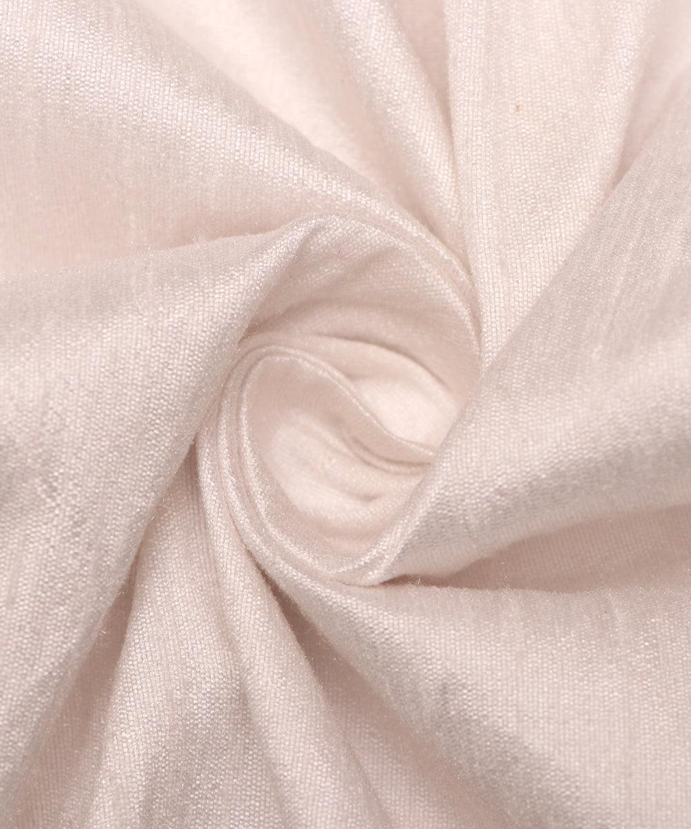 white dyeable semi pure dupion fabric