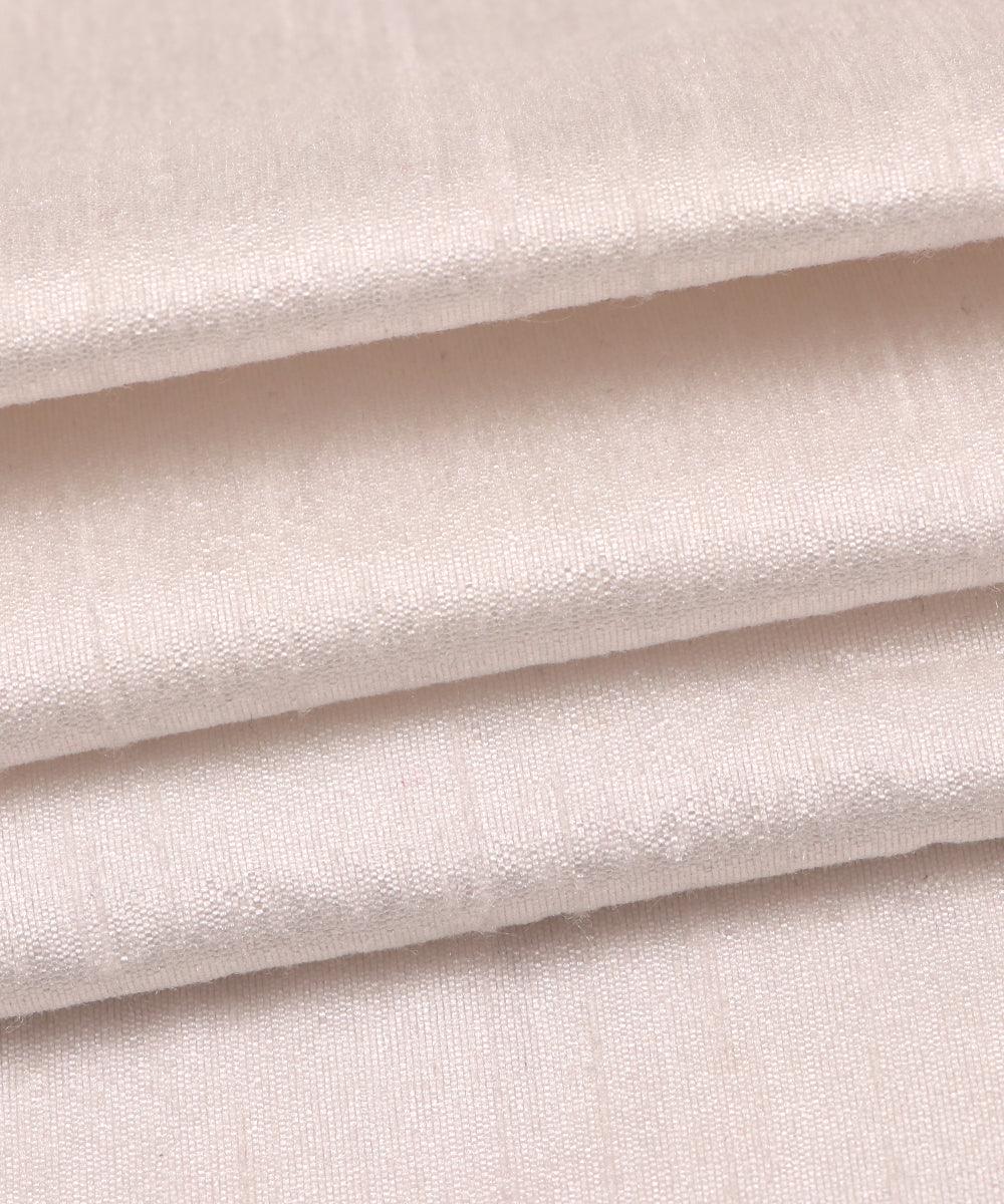 white dyeable semi pure dupion fabric