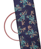 Blue Colour Floral Print Kota Doria Fabric