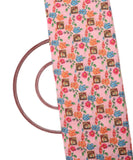 Pink Colour Floral Pattern Zari Embroidery Phantom Raw Silk Fabric