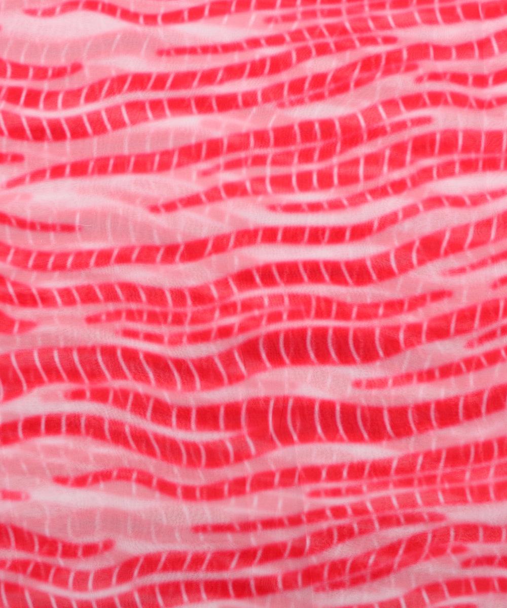 red colour tie dye georgette fabric