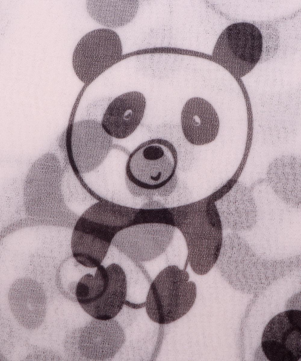 white colour kids print georgette fabric