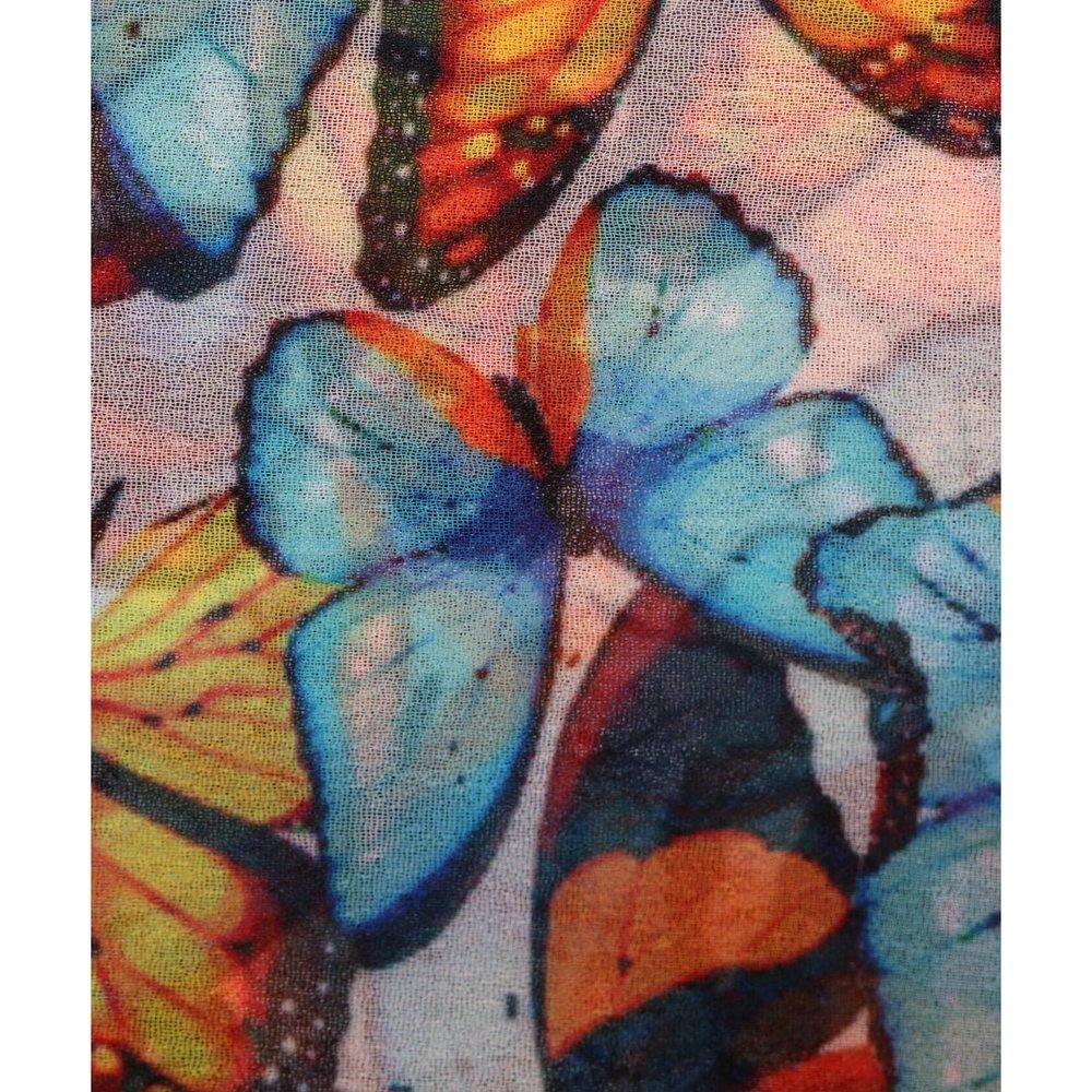 multi colour kids print georgette fabric