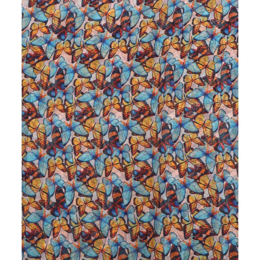multi colour kids print georgette fabric