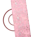 Light Pink Colour Floral Net Sequin Embroidery Fabric