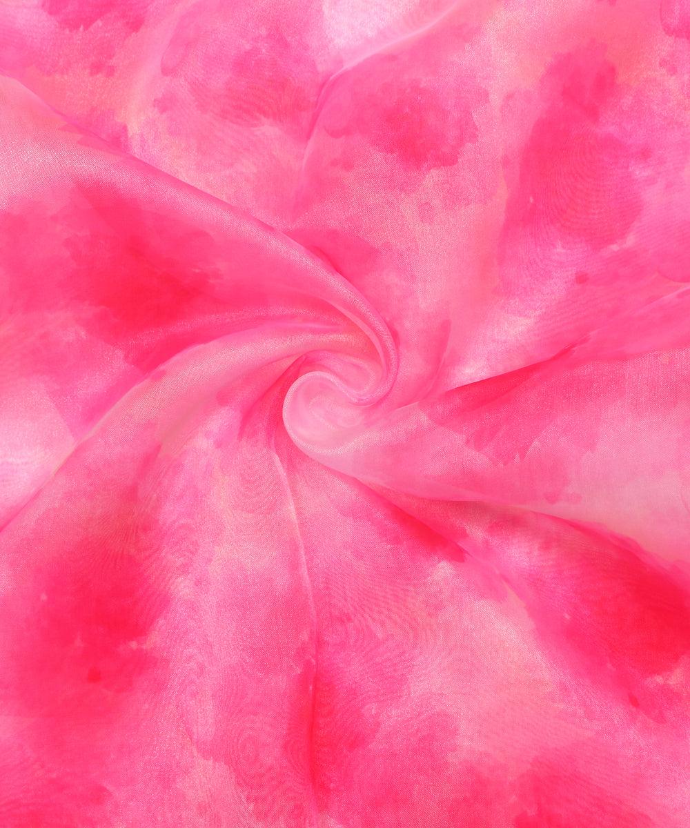 Pure, Embroidered, Floral, Silk Organza Fabric