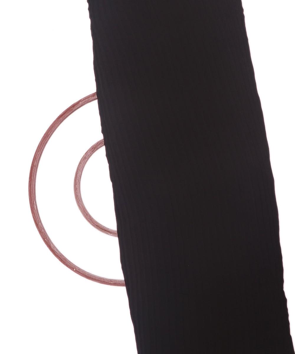 black colour plain pleated georgette fabric