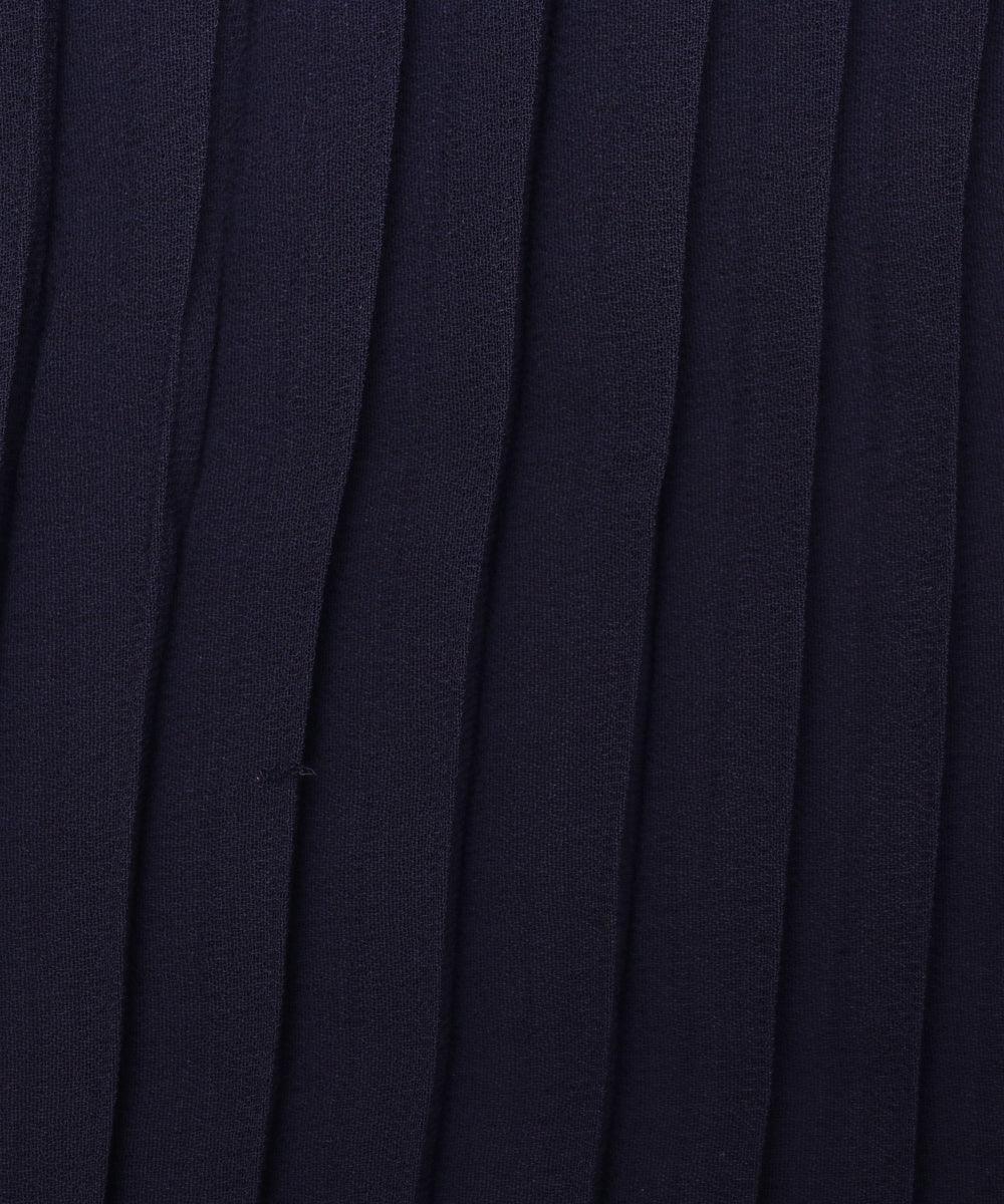 navy blue colour plain pleated georgette fabric