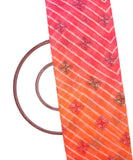 Orange Colour Lehariya Print Viscose Georgette Fabric