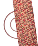 Off White Colour Animal Print Manipuri Silk Fabric