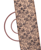 Off White Colour Warli Print Manipuri Silk Fabric