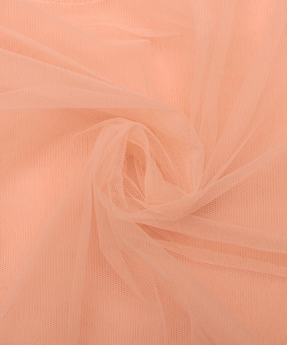 peach plain tissue net fabric