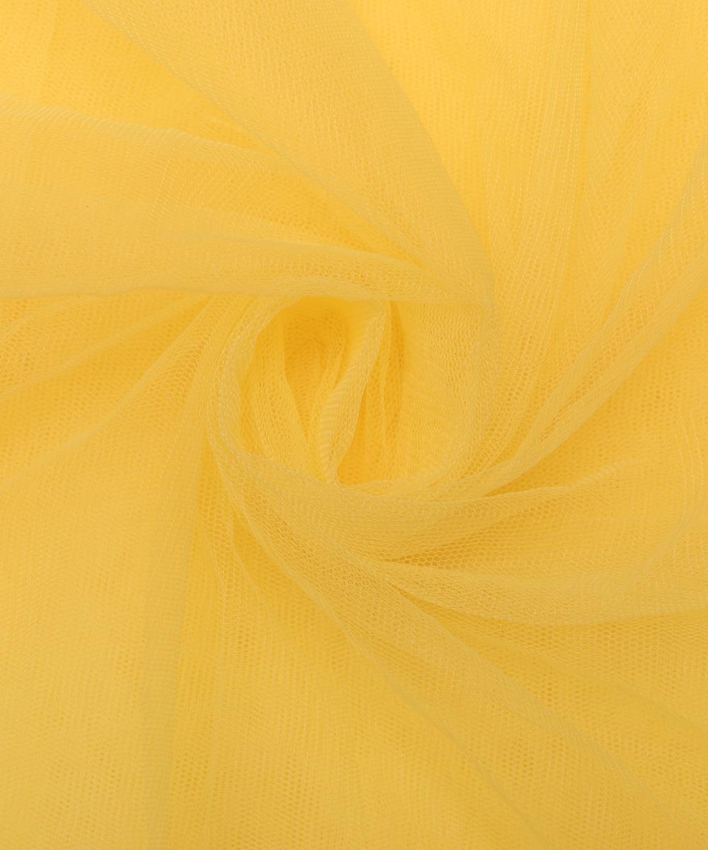 yellow plain mesh net fabric b128 3467