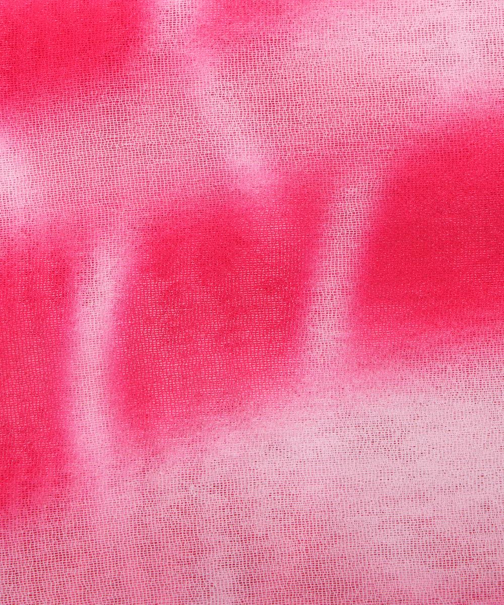 pink colour tie dye print georgette fabric