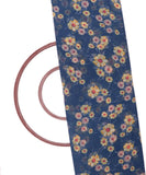 Dark Blue Colour Floral Print Georgette Fabric
